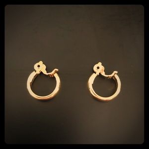 Monet Clip On Gold Tone Earrings